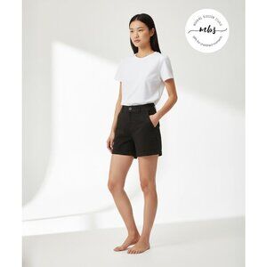 Dear John South Hampton High Waist Cotton Blend Shorts Black Women 28